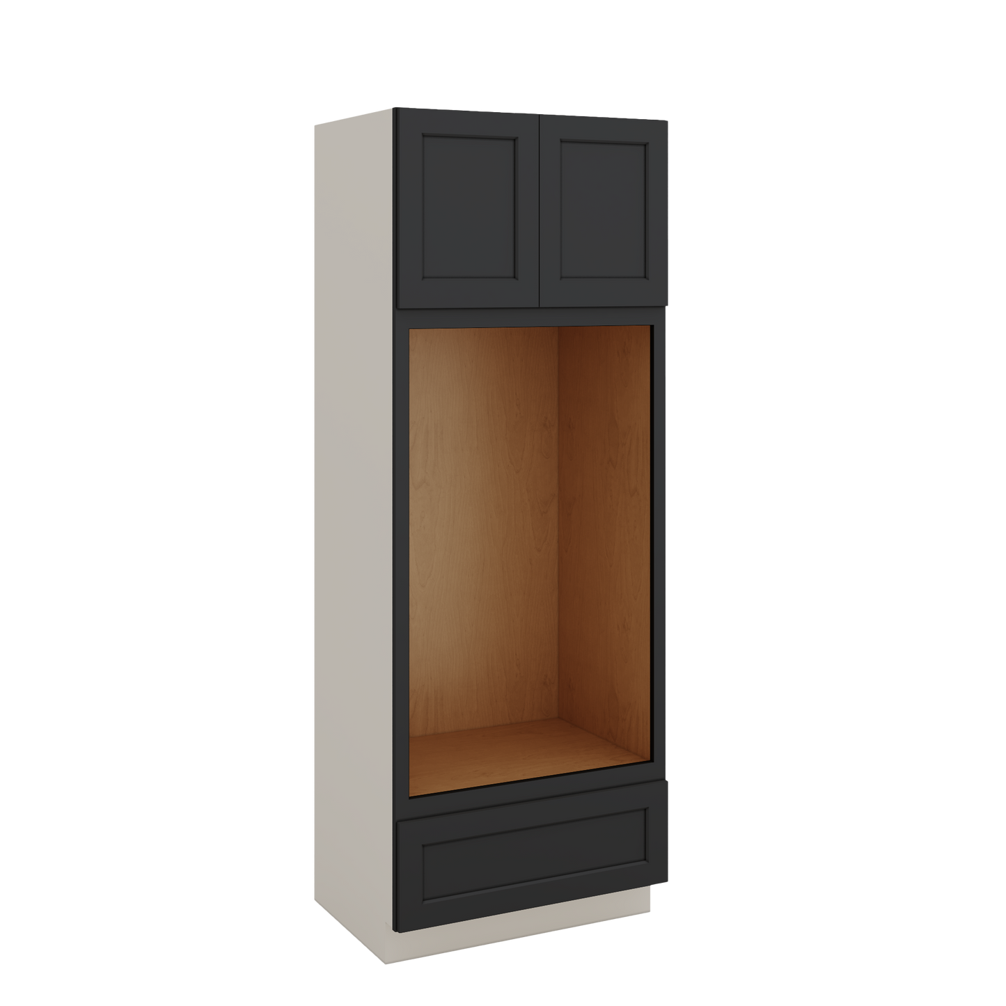 Wall Oven 15HNS Hermosa Noir Black Shaker 1-1/4" Overlay Cabinet 33" Wide
