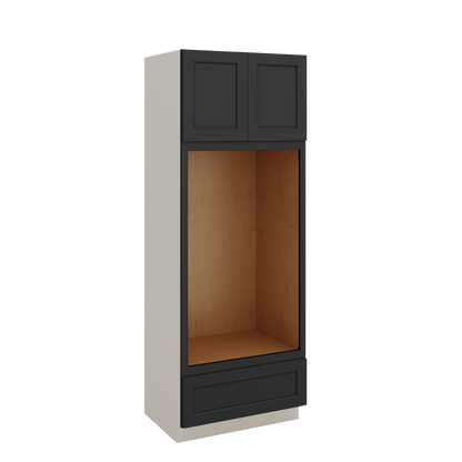 Wall Oven 15HNS Hermosa Noir Black Shaker 1-1/4" Overlay Cabinet 33" Wide