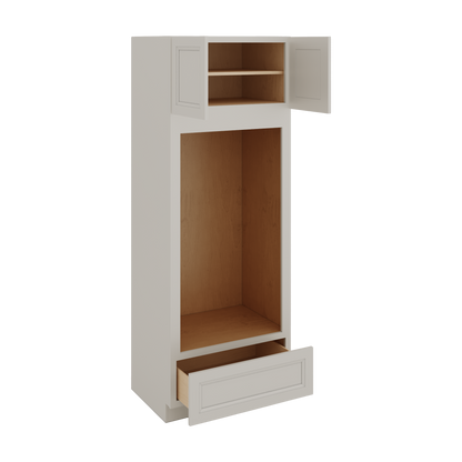 Wall Oven White Double Shaker 1-1/4" Overlay Cabinet 30" & 33" Wide