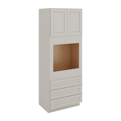 Wall Oven White Double Shaker 1-1/4" Overlay Cabinet 30" & 33" Wide