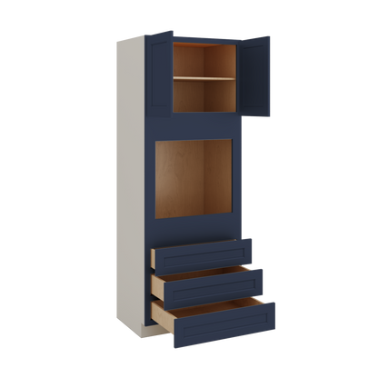 Wall Oven NB29 Naval Blue Shaker 1-1/4" Overlay Cabinet 33" Wide