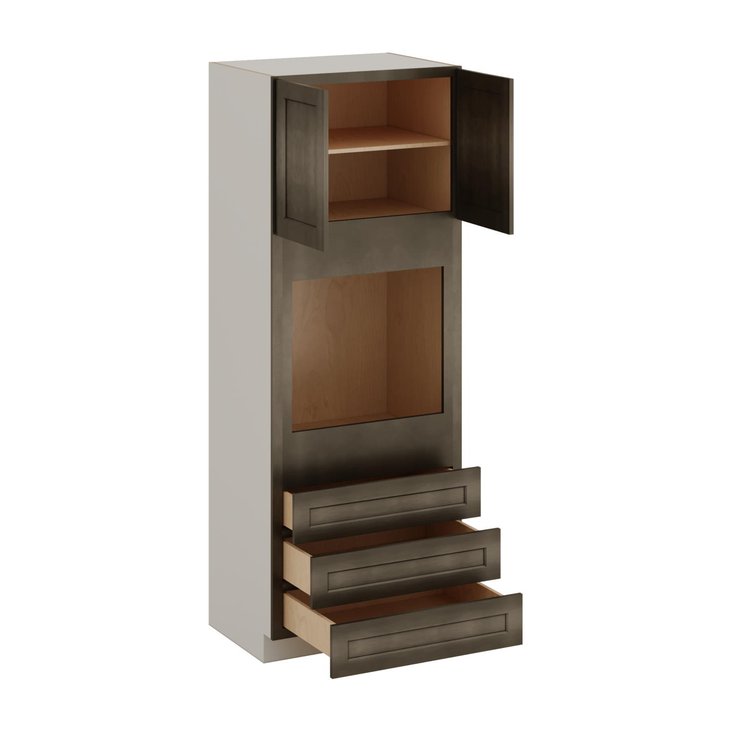 Wall Oven Huntington Cinder Double Shaker Cabinet 33" Wide