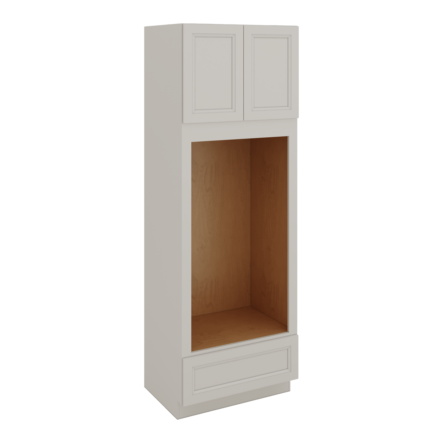 Wall Oven White Double Shaker 1-1/4" Overlay Cabinet 30" & 33" Wide