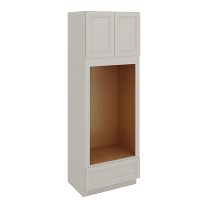 Wall Oven White Double Shaker 1-1/4" Overlay Cabinet 30" & 33" Wide