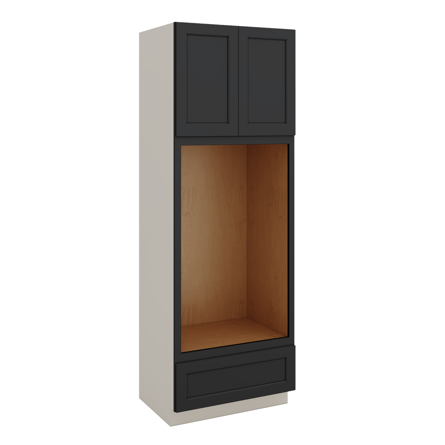 Wall Oven 15HNS Hermosa Noir Black Shaker 1-1/4" Overlay Cabinet 33" Wide