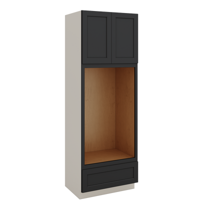 Wall Oven 15HNS Hermosa Noir Black Shaker 1-1/4" Overlay Cabinet 33" Wide