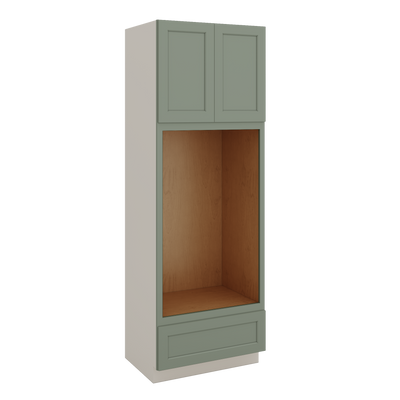 Wall Oven 33" Wide  x 78", 84", 90" & 94" 14SG Sage Green Shaker 1-1/4" Overlay Cabinet