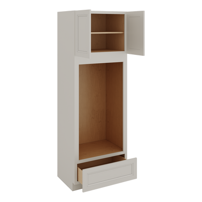 Wall Oven White Double Shaker 1-1/4" Overlay Cabinet 30" & 33" Wide