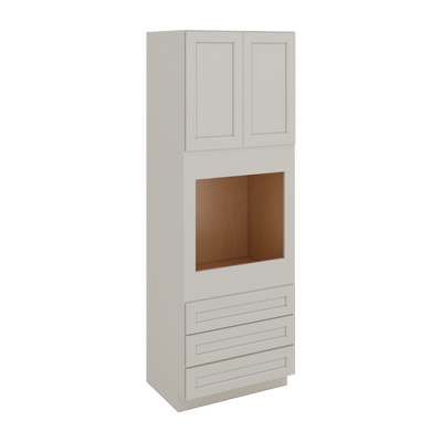 Wall Oven Manhattan Cream Shaker 1-1/4" Overlay Cabinet 33" Wide