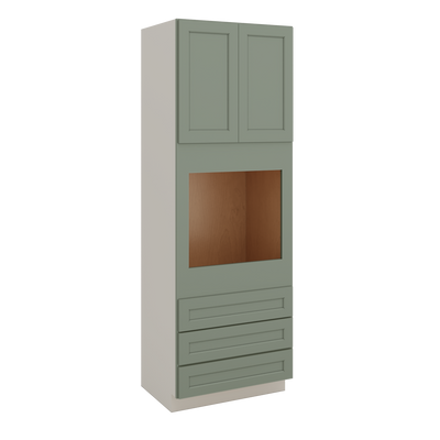 Wall Oven 33" Wide  x 78", 84", 90" & 94" 14SG Sage Green Shaker 1-1/4" Overlay Cabinet