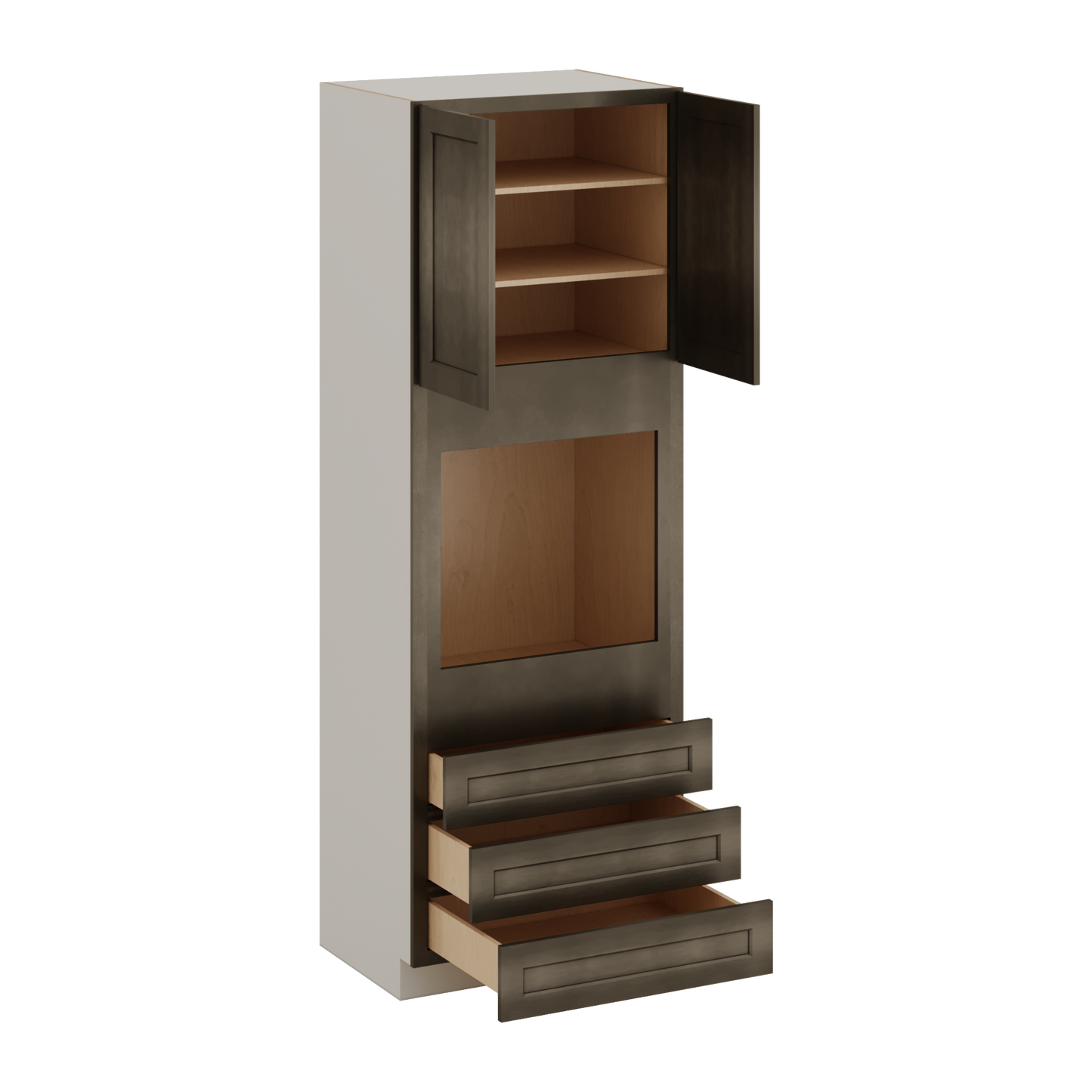 Wall Oven Huntington Cinder Double Shaker Cabinet 33" Wide