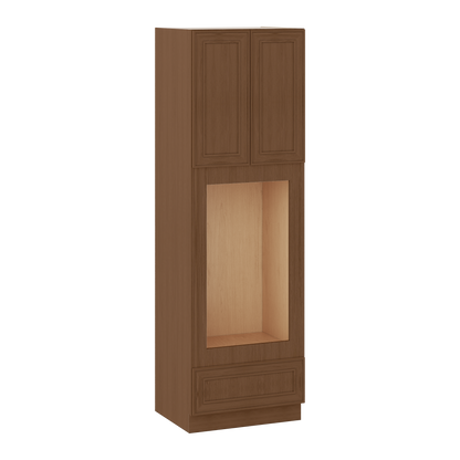 84" Tall Pantry 18", 24", 30" & 36" Wide Elegant Craftsman Mocha Shaker 1-1/4" Overlay Cabinet