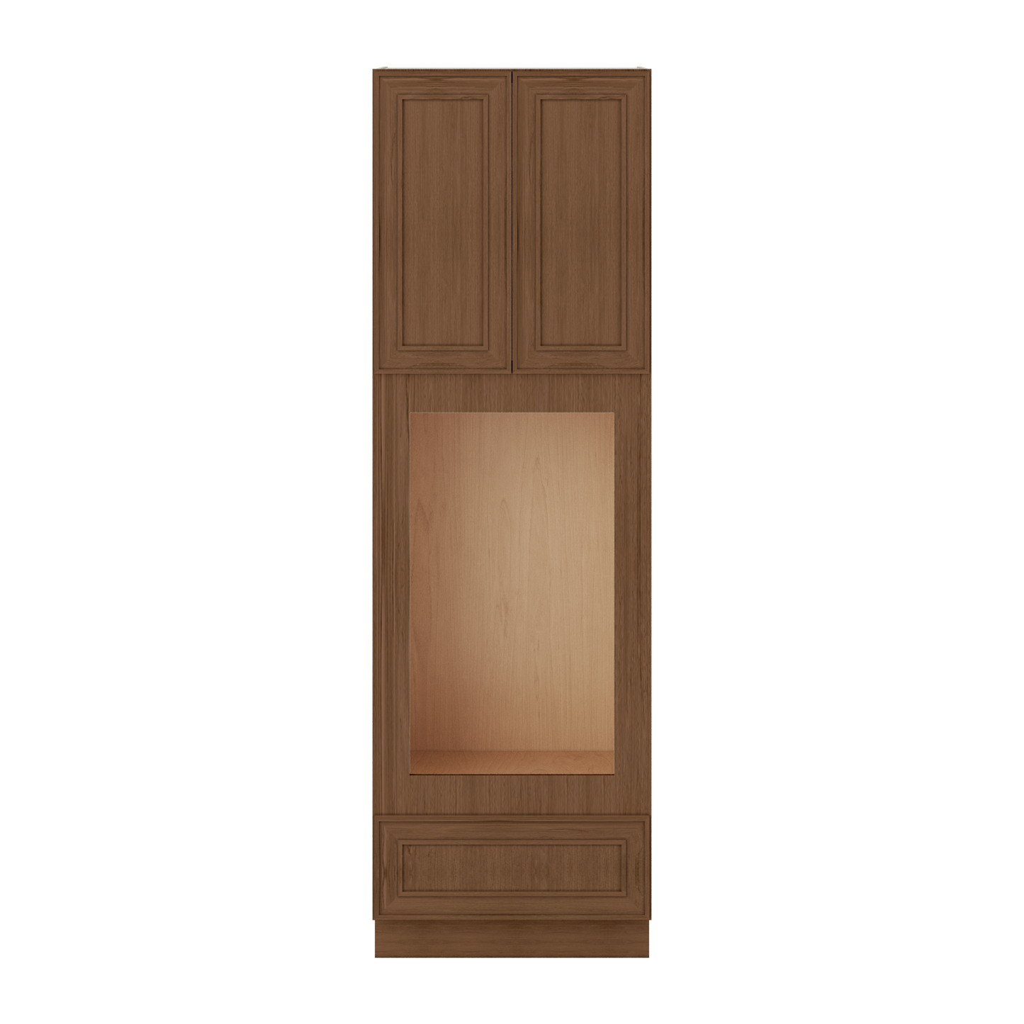 84" Tall Pantry 18", 24", 30" & 36" Wide Elegant Craftsman Mocha Shaker 1-1/4" Overlay Cabinet