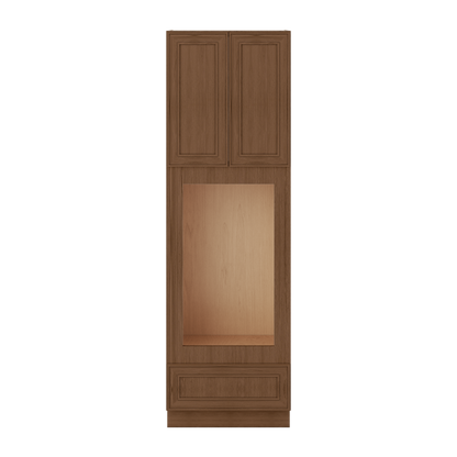 84" Tall Pantry 18", 24", 30" & 36" Wide Elegant Craftsman Mocha Shaker 1-1/4" Overlay Cabinet