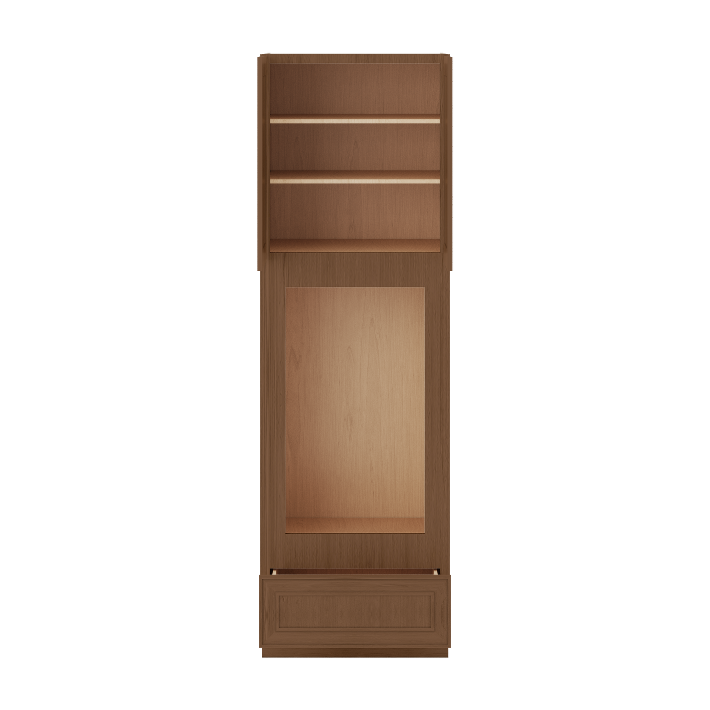 84" Tall Pantry 18", 24", 30" & 36" Wide Elegant Craftsman Mocha Shaker 1-1/4" Overlay Cabinet