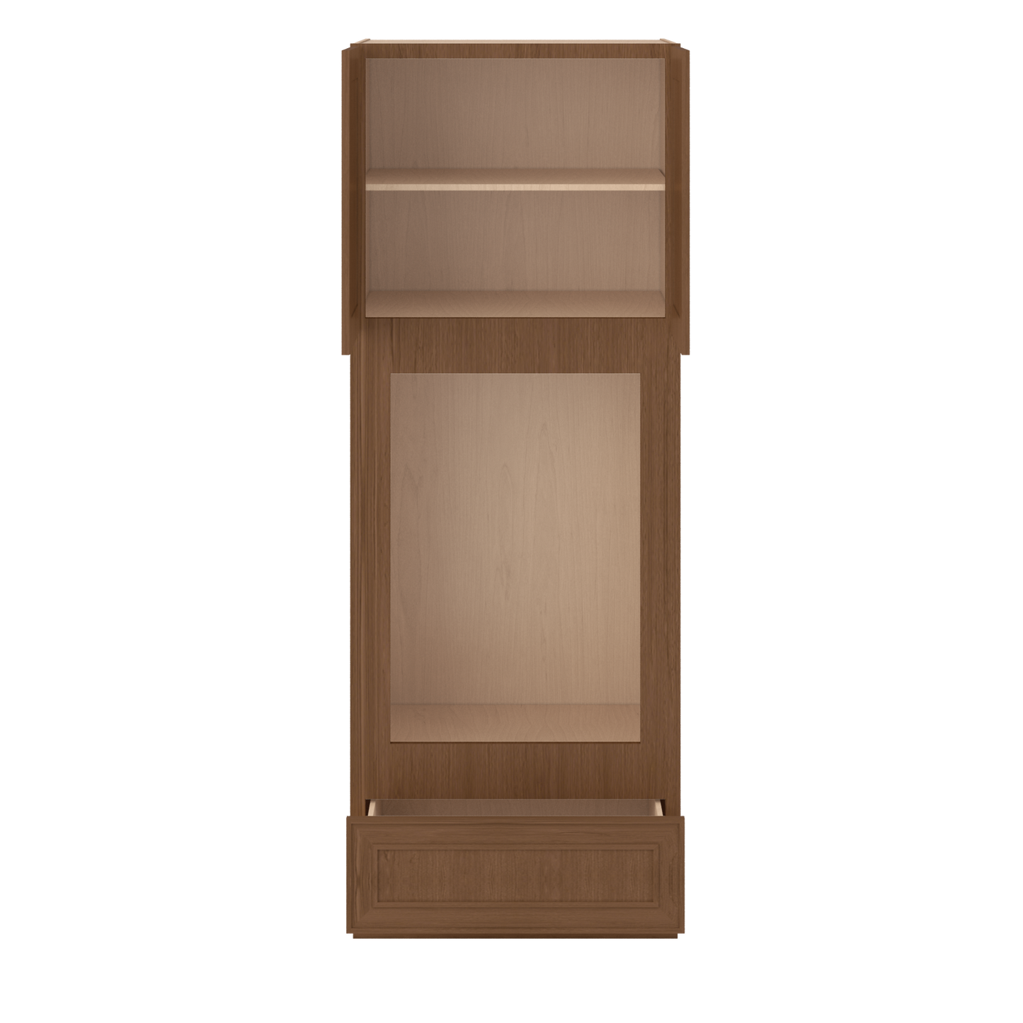 90" Tall Pantry 18", 24", 30" & 36" Wide Elegant Craftsman Mocha Shaker 1-1/4" Overlay Cabinet
