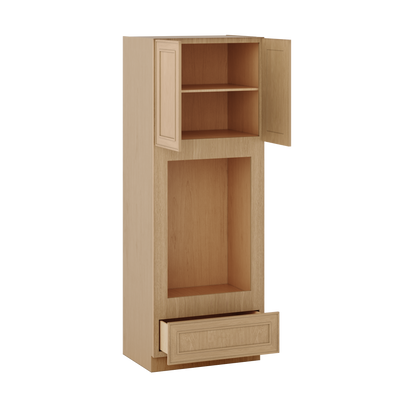 Wall Oven 30" & 33" Wide Elegant Oak Shaker 1-1/4" Overlay Cabinet