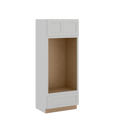 33" Width | 84", 90", and 96" Heights | Oven Cabinet With 2 Door 1 Drawer | RTA Unassembled | Premium White Full Overlay