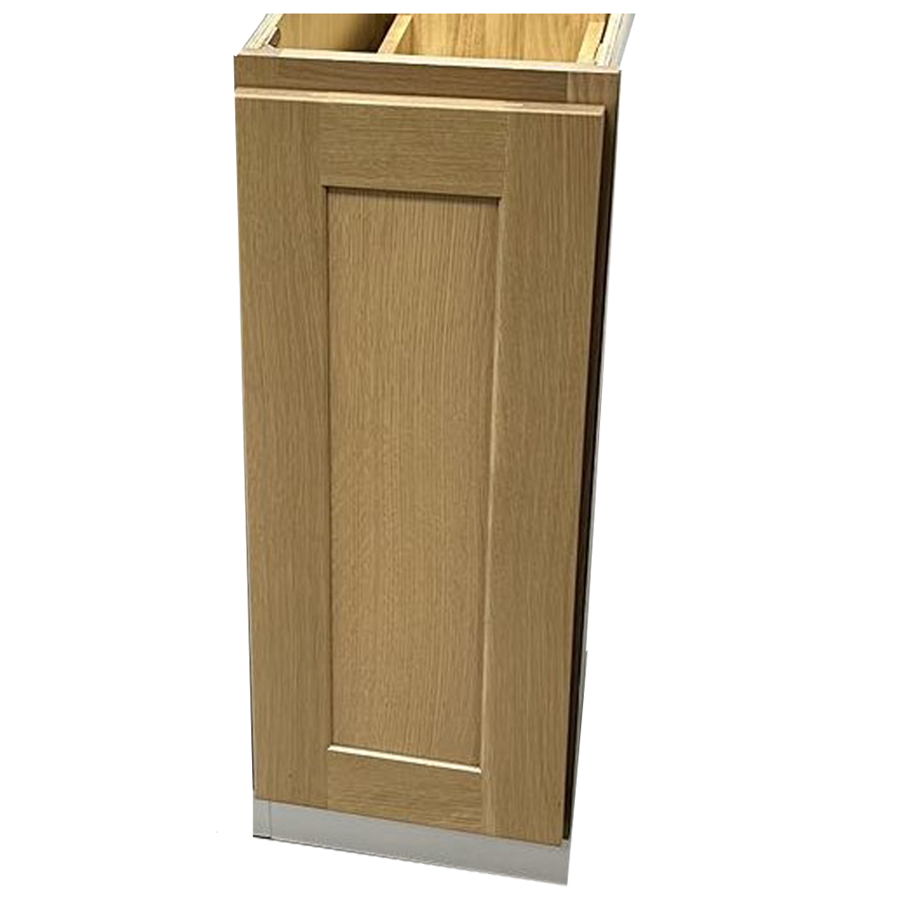 Natural Color 17ROS - Redondo White Oak Shaker 1-1/4" Overlay Spice Rack Pull Out Base Cabinet 6", 9" & 12" Wide
