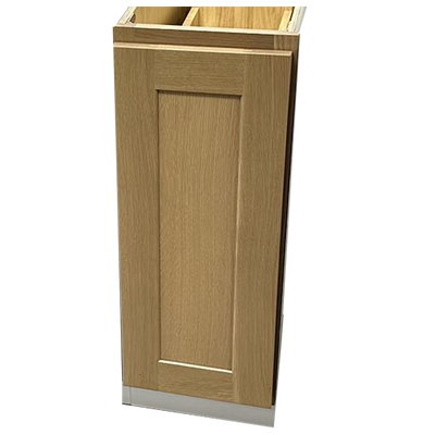 Natural Color 17ROS - Redondo White Oak Shaker 1-1/4" Overlay Spice Rack Pull Out Base Cabinet 9" & 12" Wide