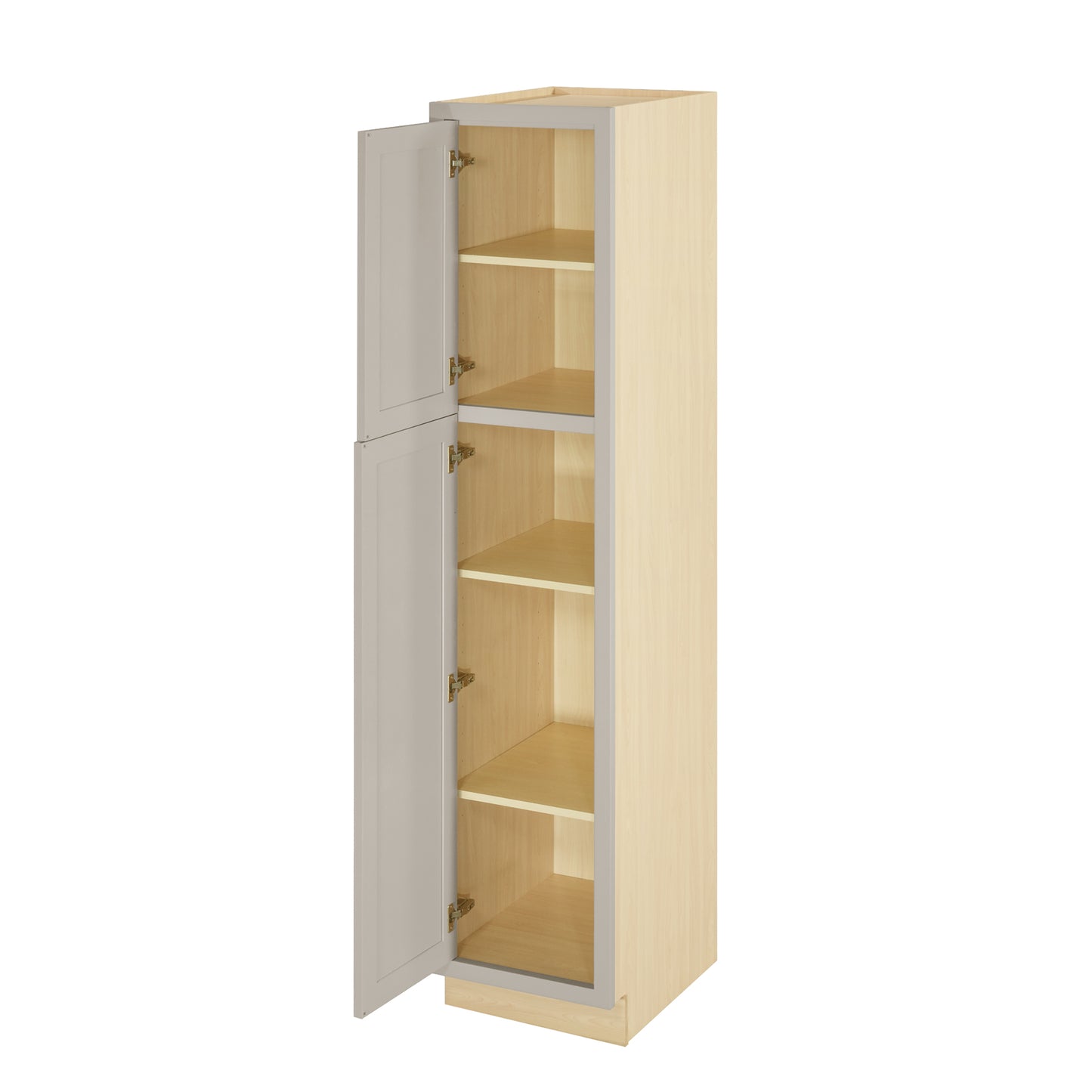 Pantry Tuscan Gray Inset Shaker Cabinet 84" Tall 18' Wide