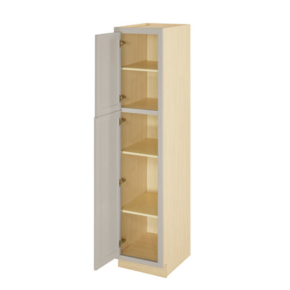 Pantry Tuscan Gray Inset Shaker Cabinet 84" Tall 18' Wide