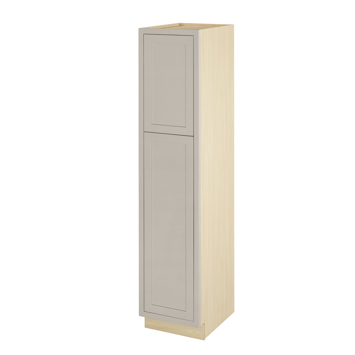 Pantry Tuscan Gray Inset Shaker Cabinet 84" Tall 18' Wide