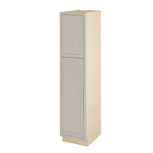 Pantry Tuscan Gray Inset Shaker Cabinet 84" Tall 18' Wide
