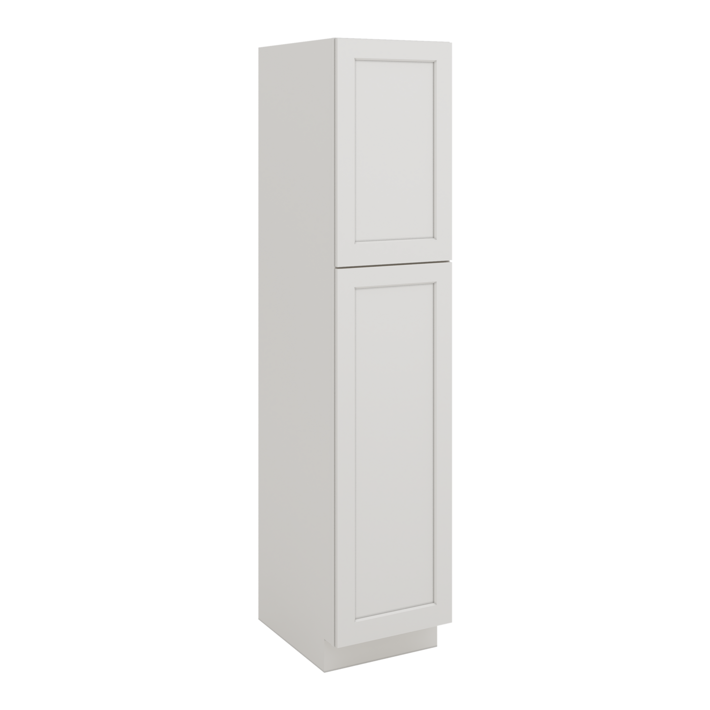 84" Tall Pantry ICE White Shaker 1-1/4" Overlay Cabinet Available 18", 24", 30"  & 36" Wide CWS/CWB