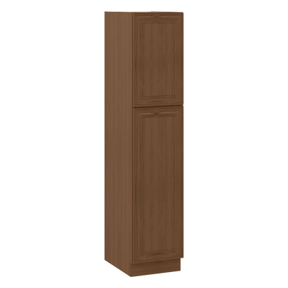 84" Tall Pantry 18", 24", 30" & 36" Wide Elegant Craftsman Mocha Shaker 1-1/4" Overlay Cabinet