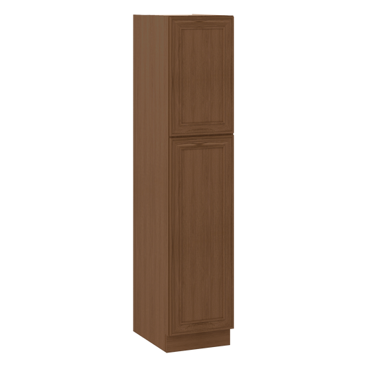 84" Tall Pantry 18", 24", 30" & 36" Wide Elegant Craftsman Mocha Shaker 1-1/4" Overlay Cabinet