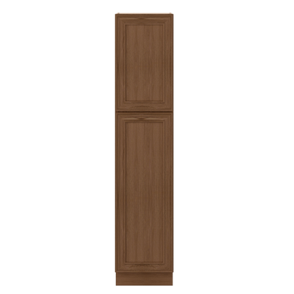 84" Tall Pantry 18", 24", 30" & 36" Wide Elegant Craftsman Mocha Shaker 1-1/4" Overlay Cabinet