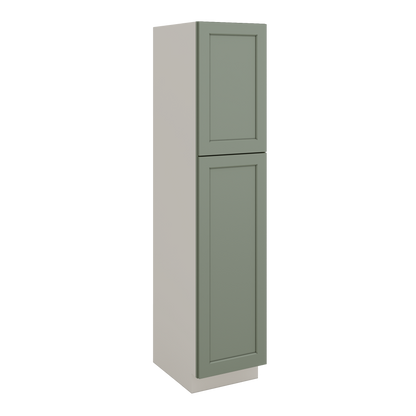 Pantry Linen Kitchen Cabinet Shaker Sage Green