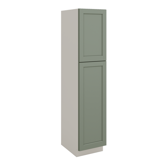 Pantry Linen Kitchen Cabinet Shaker Sage Green