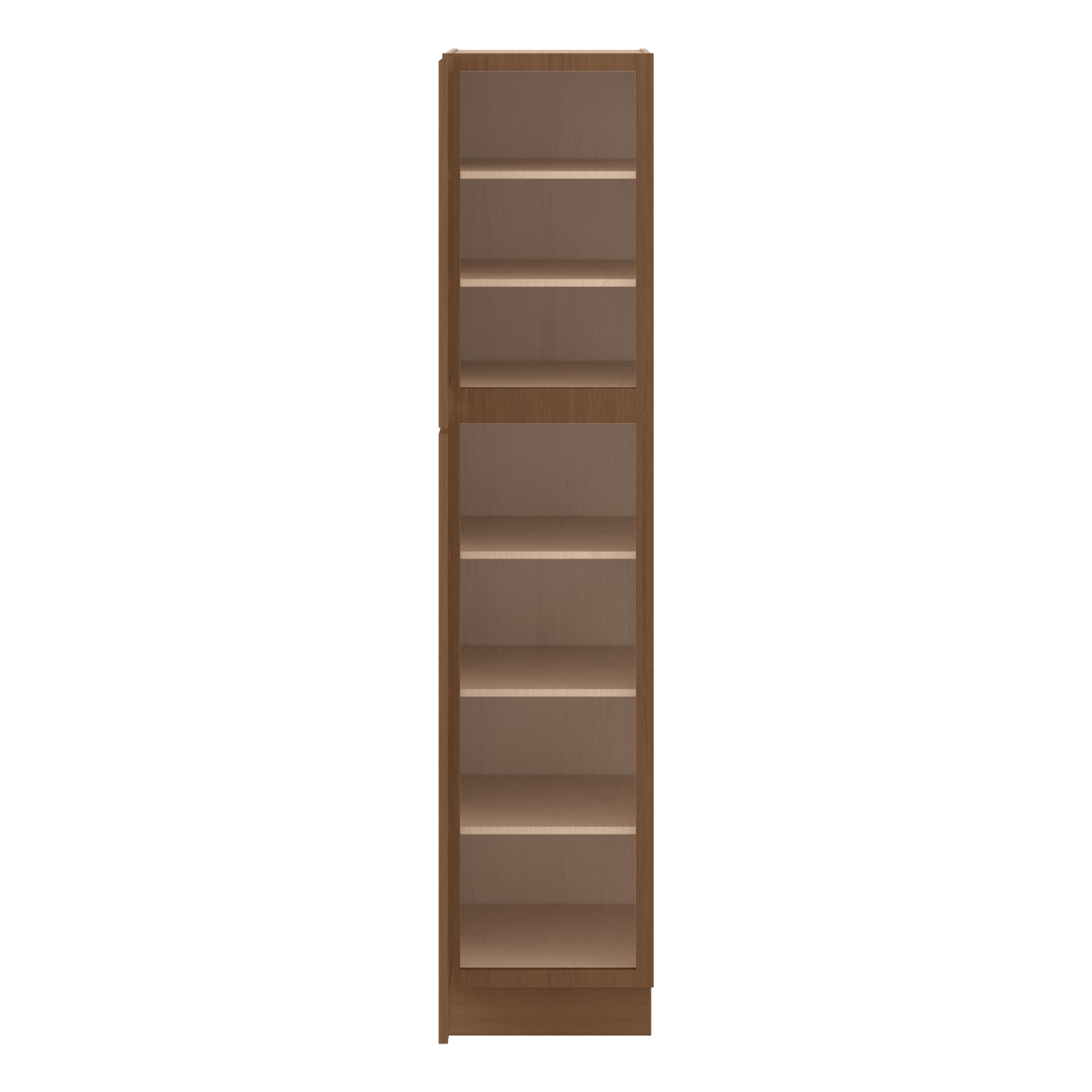 84" Tall Pantry 18", 24", 30" & 36" Wide Elegant Craftsman Mocha Shaker 1-1/4" Overlay Cabinet
