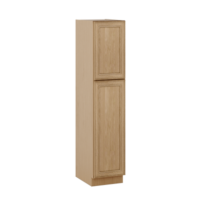 84" Tall Pantry 18", 24", 30" & 36" Wide Elegant Oak Craftsman Shaker 1-1/4" Overlay Cabinet