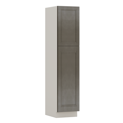 84" Tall Pantry Huntington Cinder Double Shaker Cabinet Available 18", 24", 30"  & 36" Wide