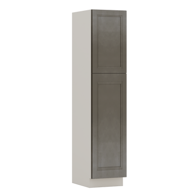 84" Tall Pantry Huntington Cinder Double Shaker Cabinet Available 18", 24", 30"  & 36" Wide