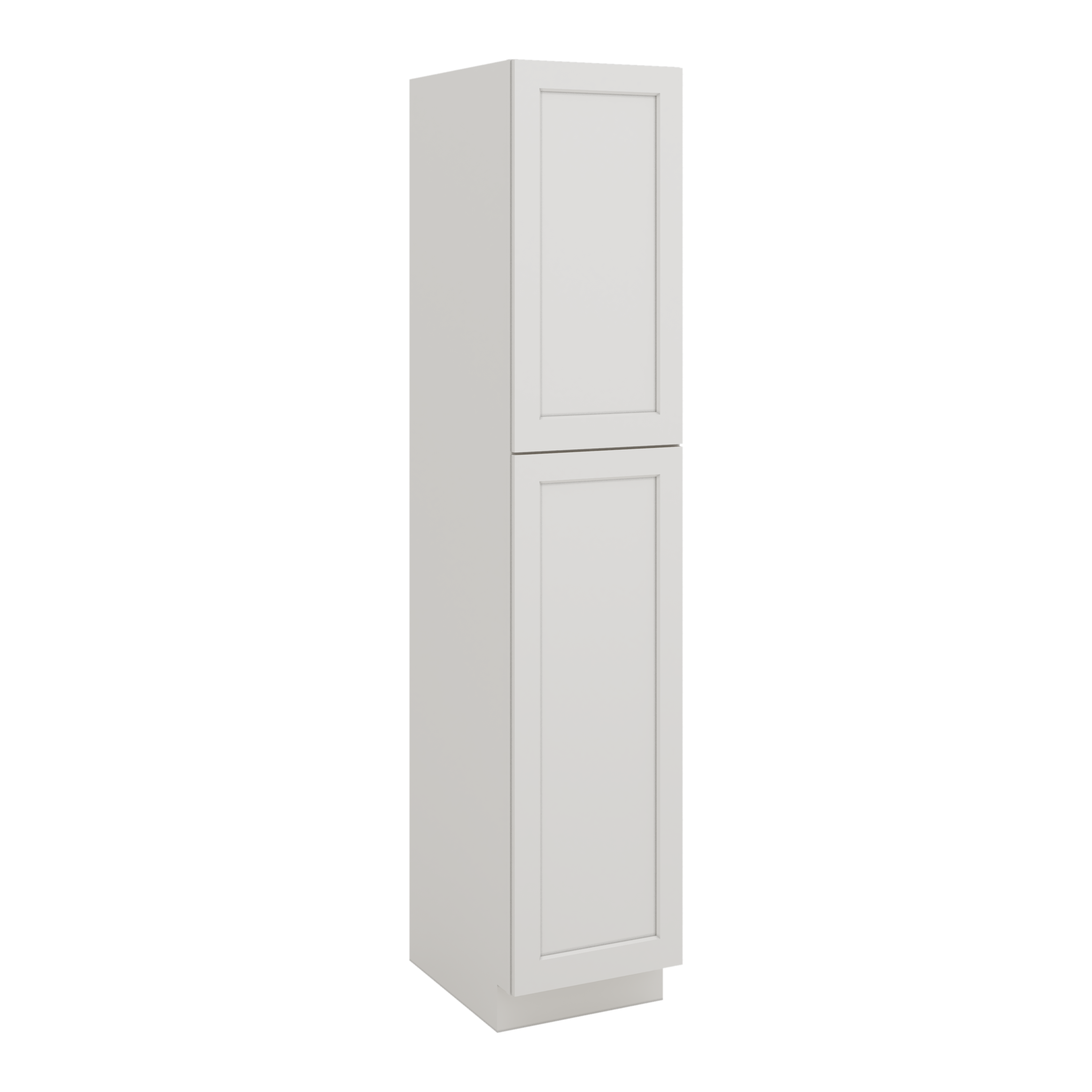 90" Tall Pantry ICE White Shaker 1-1/4" Overlay Cabinet 18", 24" & 30" Wide CWS/CWB