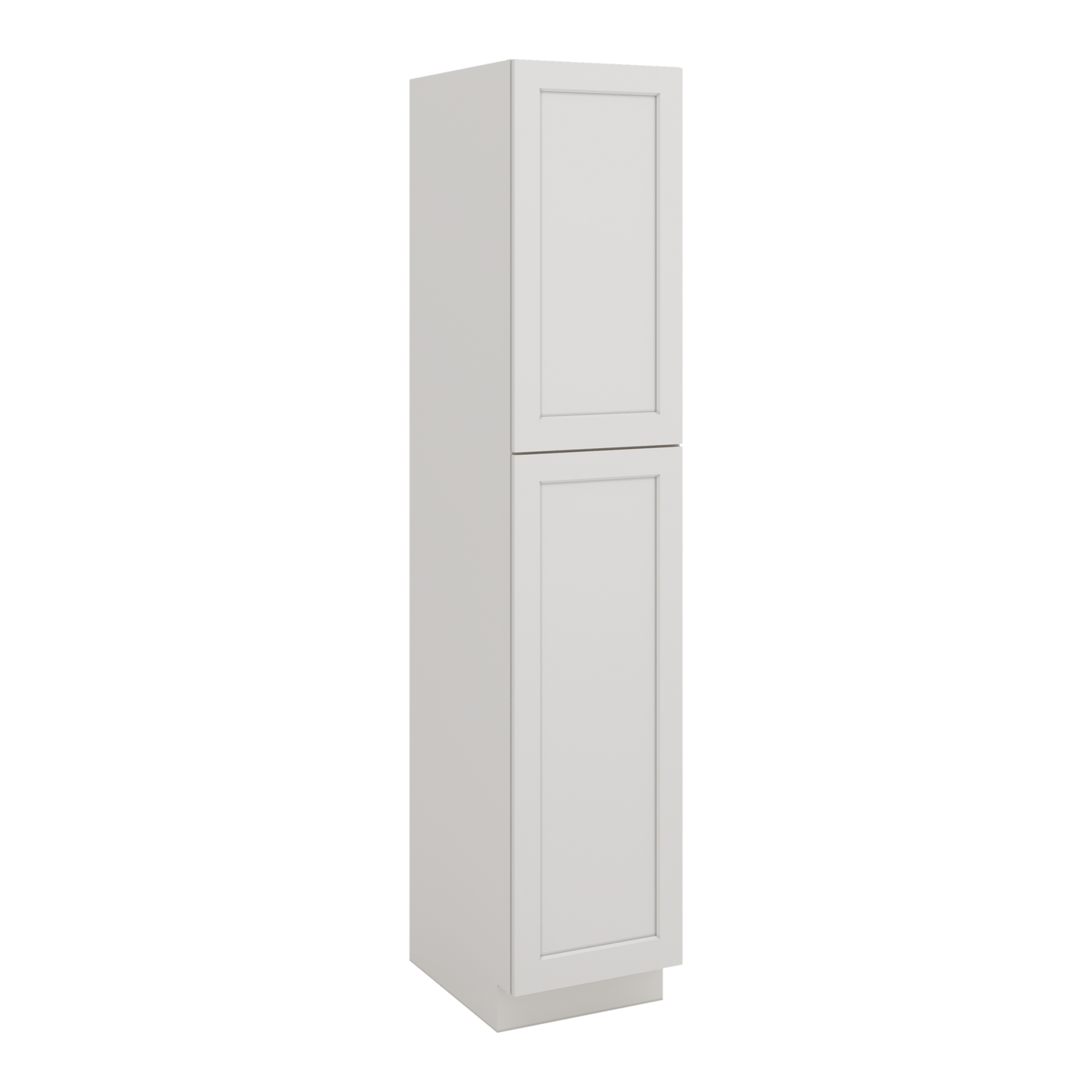 90" Tall Pantry 2WS White Shaker 1-1/4" Overlay Cabinet 18", 24" & 30" Wide