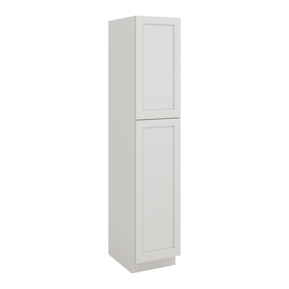 90" Tall Pantry 2WS White Shaker 1-1/4" Overlay Cabinet 18", 24" & 30" Wide