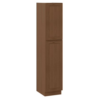 90" Tall Pantry 18", 24", 30" & 36" Wide Elegant Craftsman Mocha Shaker 1-1/4" Overlay Cabinet