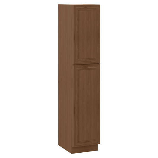 90" Tall Pantry 18", 24", 30" & 36" Wide Elegant Craftsman Mocha Shaker 1-1/4" Overlay Cabinet