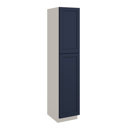 90" Tall Pantry NB29- Naval Blue Shaker 1-1/4" Overlay Cabinet 18", 24" & 30" Wide