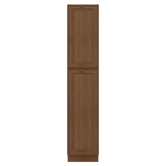 90" Tall Pantry 18", 24", 30" & 36" Wide Elegant Craftsman Mocha Shaker 1-1/4" Overlay Cabinet