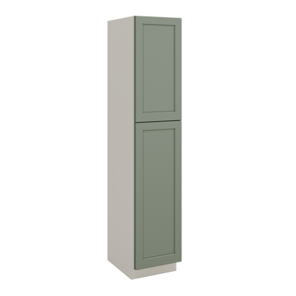 Sage Green Pantry Cabinet 90" Tall Shaker Quality RTA