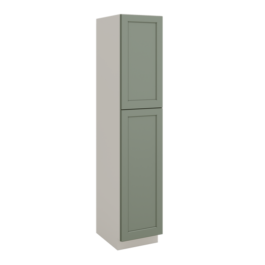 Sage Green Pantry Cabinet 90" Tall Shaker Quality RTA