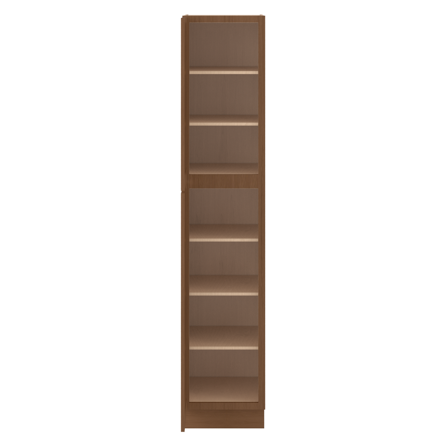90" Tall Pantry 18", 24", 30" & 36" Wide Elegant Craftsman Mocha Shaker 1-1/4" Overlay Cabinet