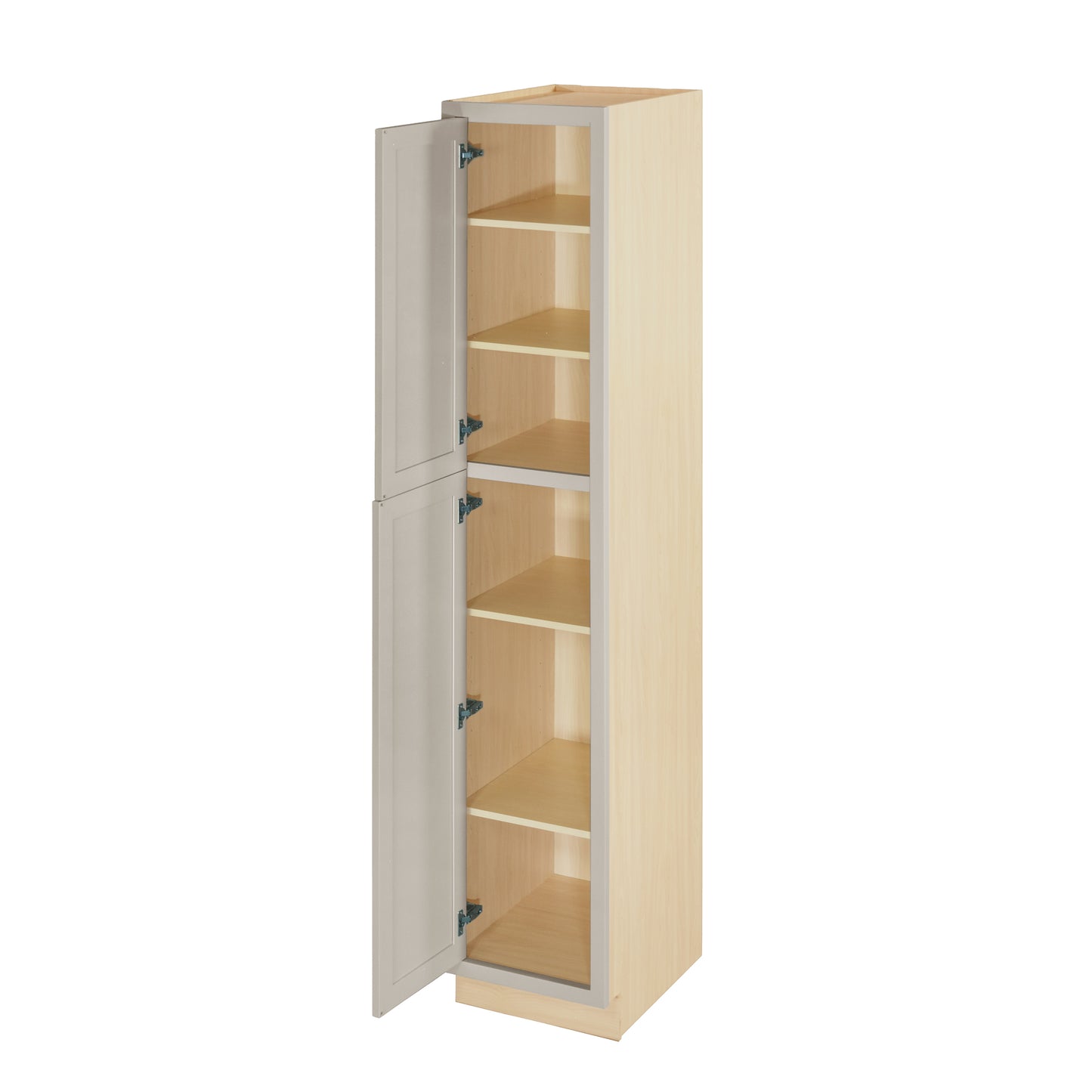 Pantry Tuscan Gray Inset Shaker Cabinet 93" Tall 18' Wide