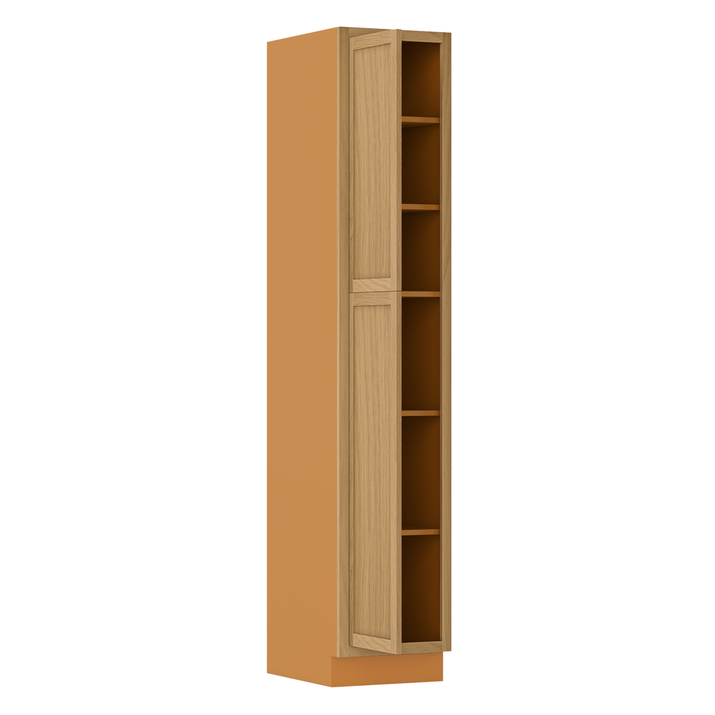 Pantry White Oak Inset Shaker Cabinet 84" Tall 18", 21", 24", 27", 30", 33" & 36" Wide